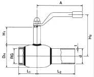 Стальной шаровой кран DN 10-50 PN 40 резьба/сварка (cерия 61.101)